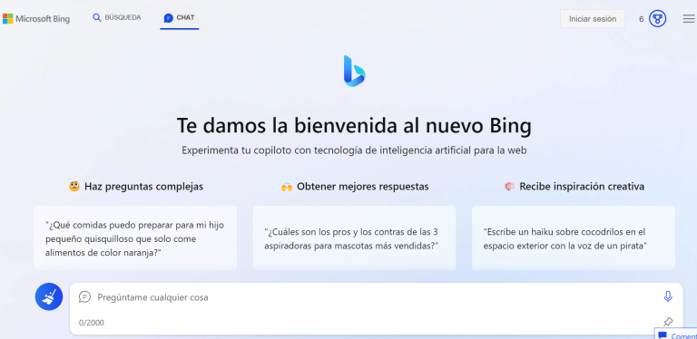 Captura Bing Chat